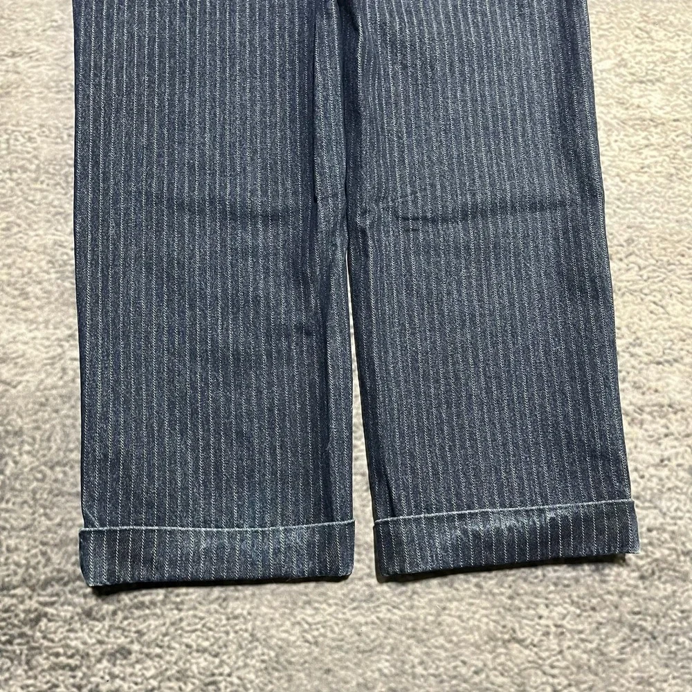 NWT Polo Ralph Lauren Pants Striped‎ Denim Mens 36x34 Blue Made In Italy